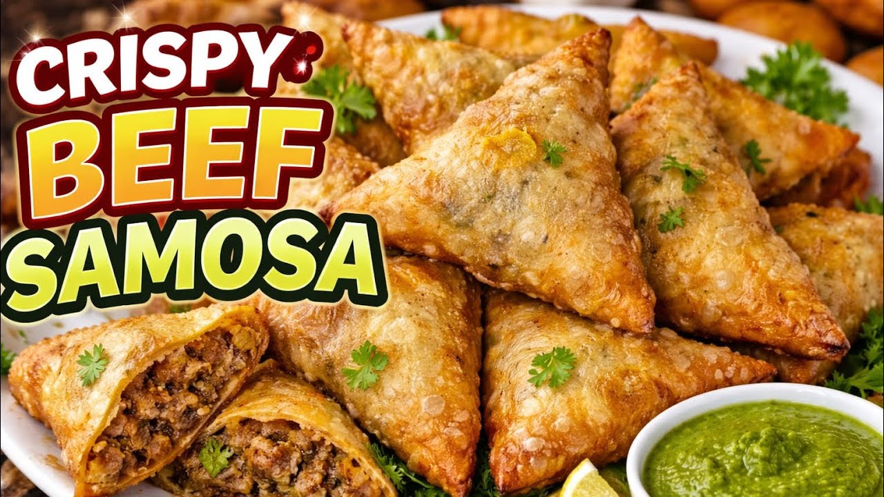 CRISPY,BEEF,SAMOSA, Recipe Cooking by humera 