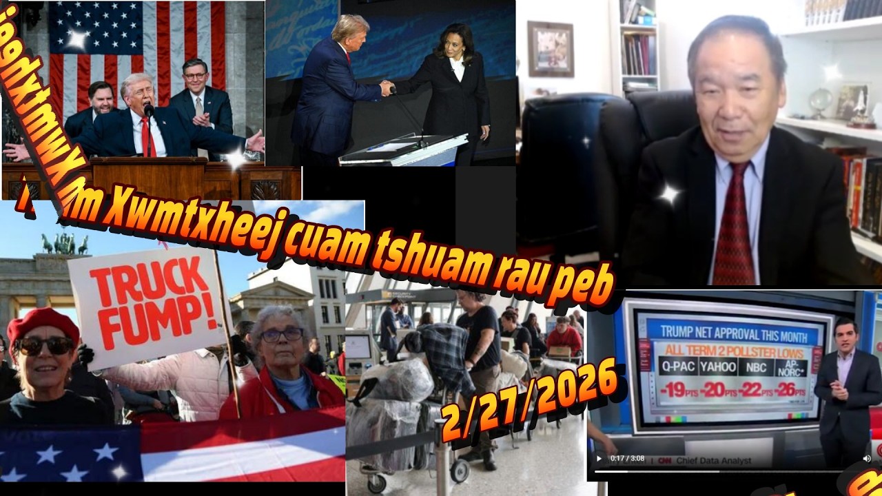 Neeg txajmuag tias lawv xaiv Trump, Trump tos neeg dawb tuaj, Meskas khiav tawm, hais lus rau Hmoob