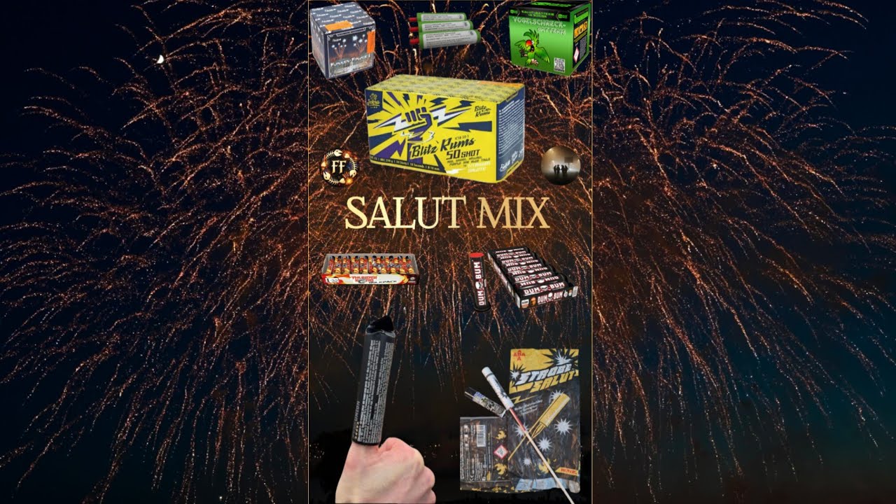 SALUT MIX 🎇 SALUT CAKE, STROBE SALUT,SINGLE SHOTS|FUNKE, DUMBUM, blackboxx, PYROUNION, JGWB