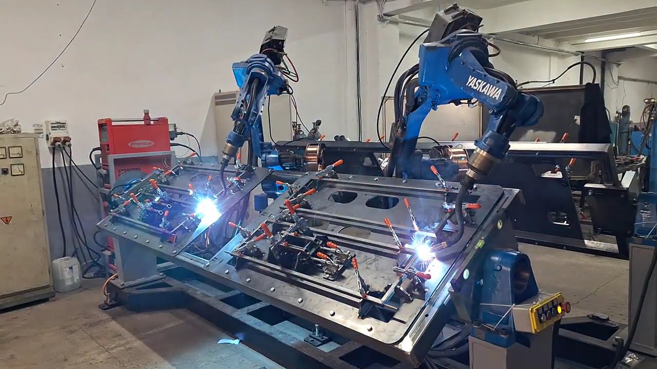 YASKAWA TWIN ROBOTS / YASKAWA TWIN ROBOTS WELDING PROCESS / ENSA METAL / BURSA / ROBOTLU KAYNAK