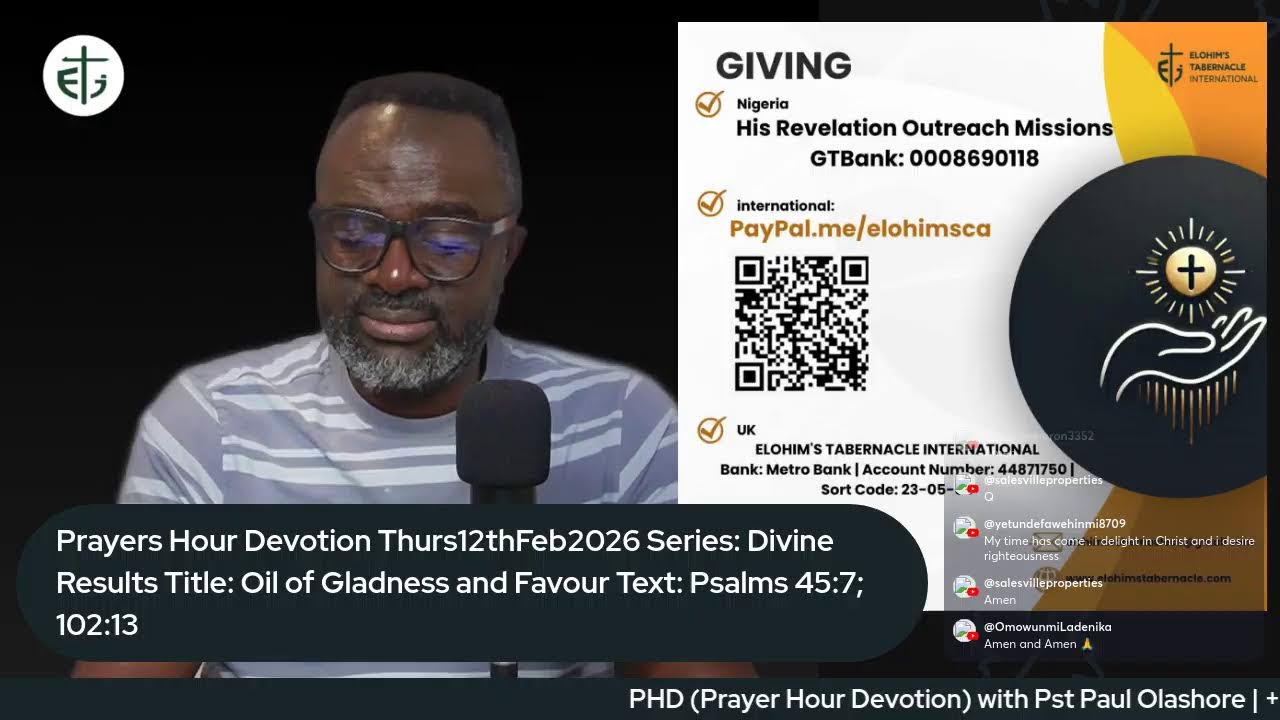 Prayer Hour Devotion Thurs12thFeb2026 with Paul Olashore