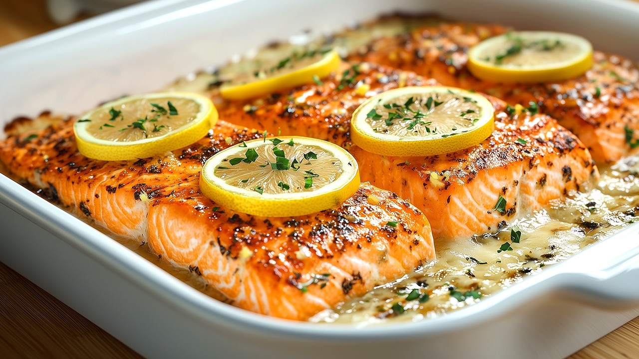 Я никогда не пробовал такую вкусную рыбу — лучший запеченный лосось с простыми ингредиентами