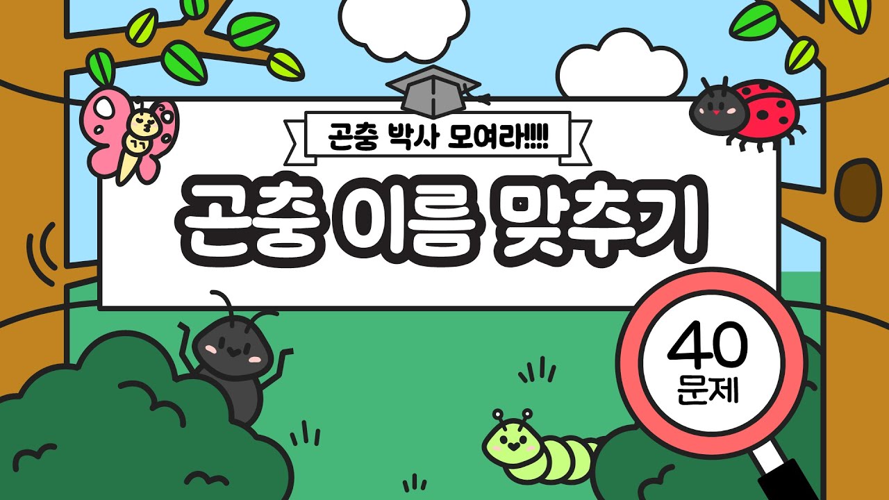 [퀴즈마블] 곤충 박사 모여라, 곤충 이름 맞추기 (곤충 40종)