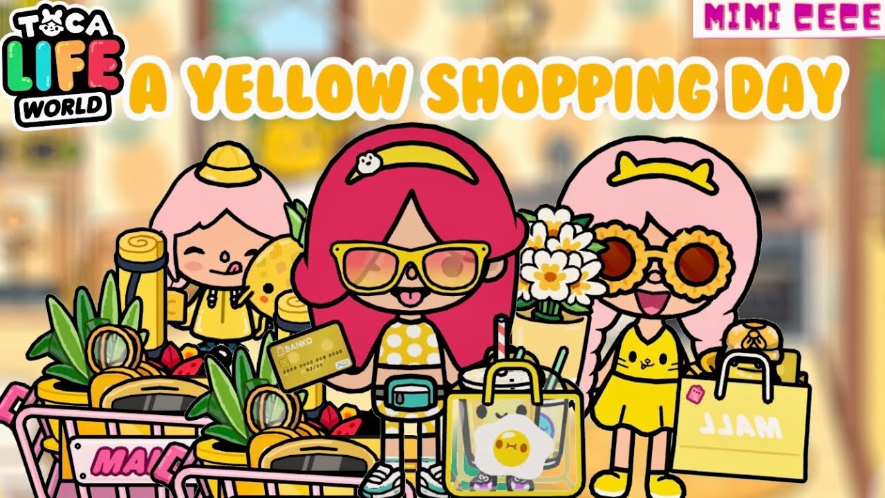 MimiCeceVlog #3 MIMI CÀ NÁT THẺ ĐỂ MUA TẤT CẢ ĐỒ MÀU VÀNG 💸 | BUYING EVERY YELLOW THINGS IN MALL!💛