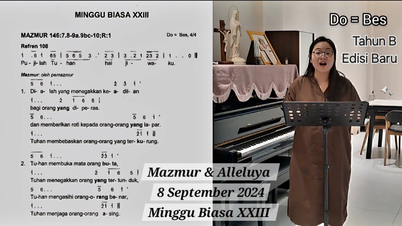 Mazmur 8 September 2024, Tahun B, Minggu Biasa XXIII, Edisi Baru