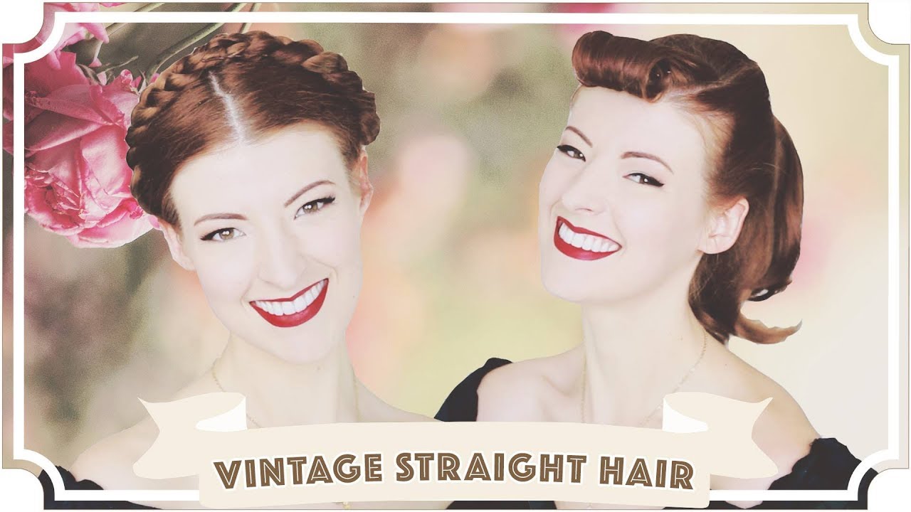 1950s Vintage Styles for Straight Hair! [CC]