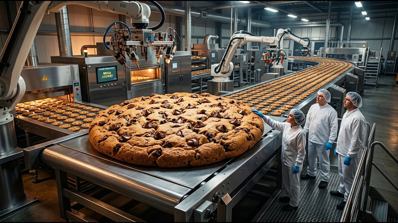 How Cookies Are Made in a Factory &ndash; Satisfying Cookie Production Line