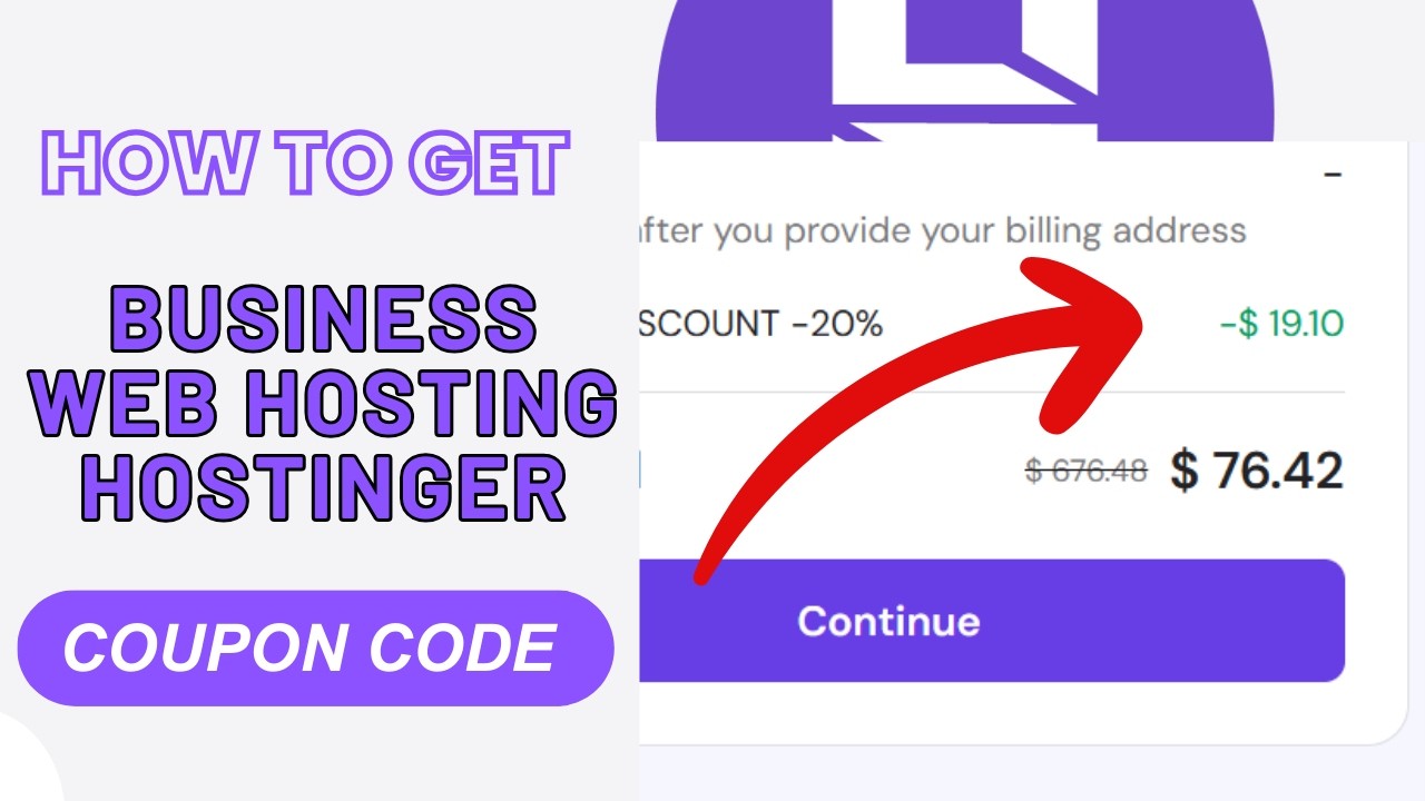 how to get hostinger coupon code for business web hosting