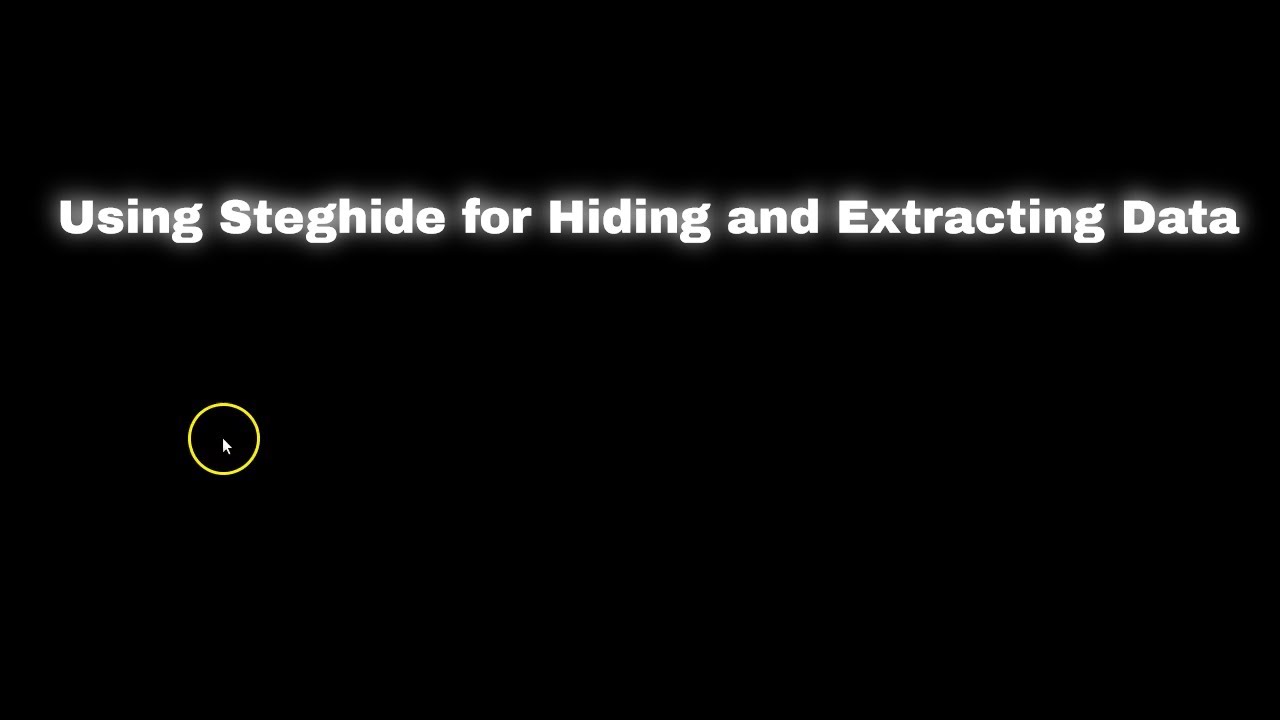 Using Steghide for Hiding and Extracting Data