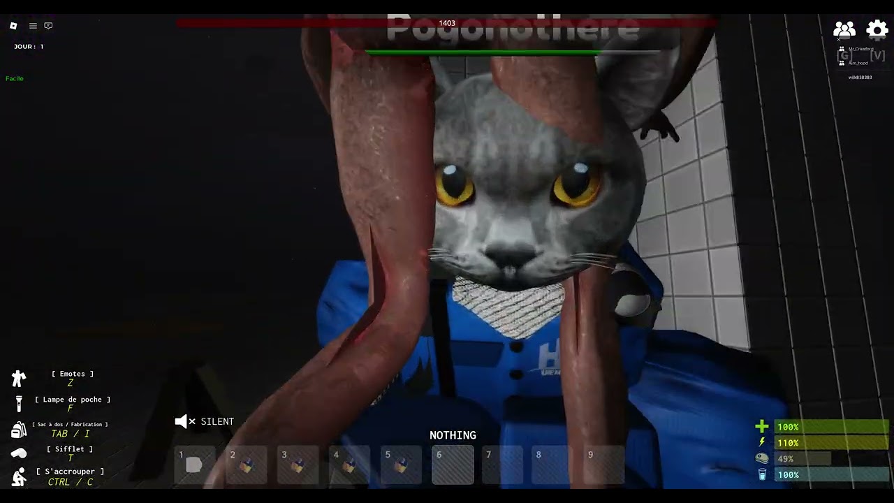 I play white me friends horror game