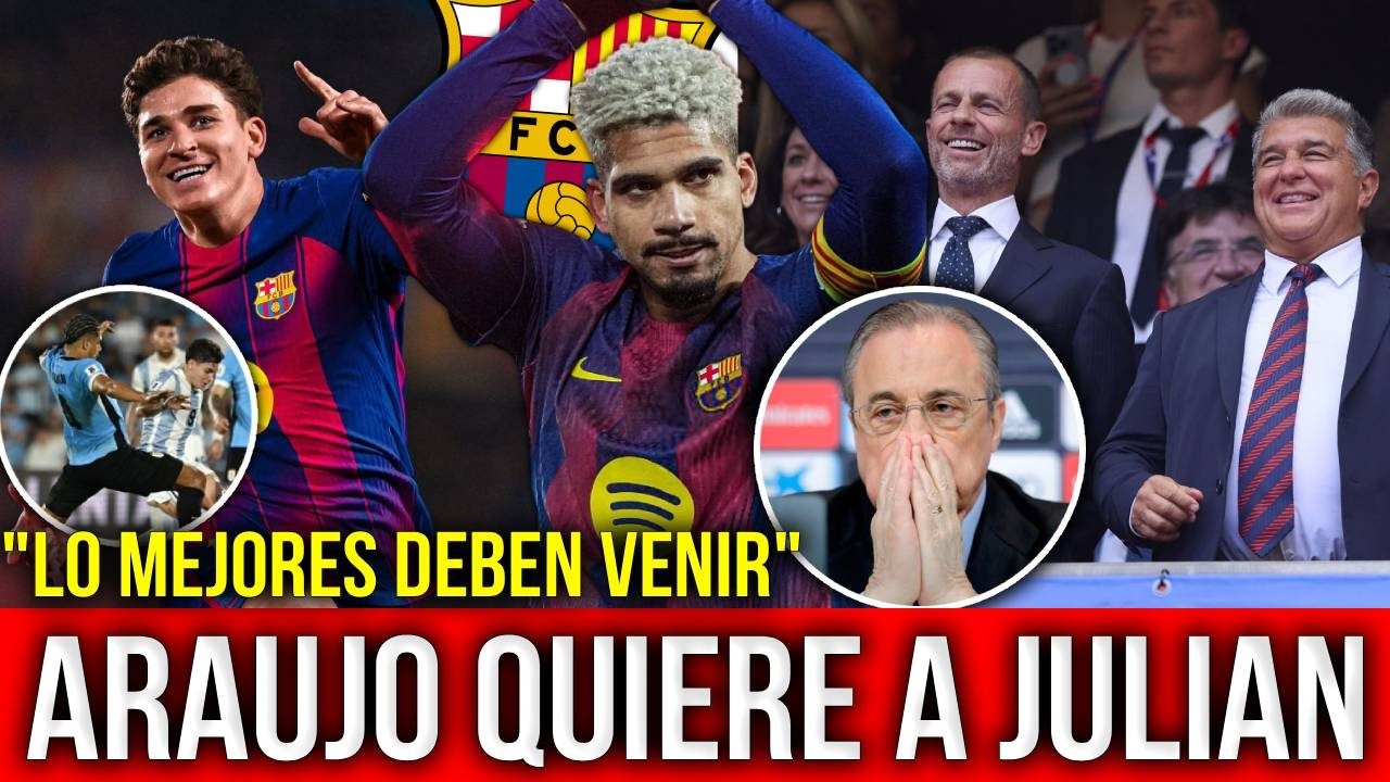 RONALD ARAUJO CONFIRMA QUE FICHARÍA A JULIAN ALVAREZ, REAL MADRID ACABA CON LA SUPERLIGA