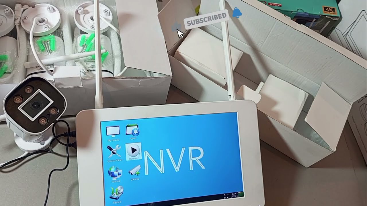 How to connect NVR wireless 4 channel kit with Lcd | wireles nvr kit installation 5MP full setup
