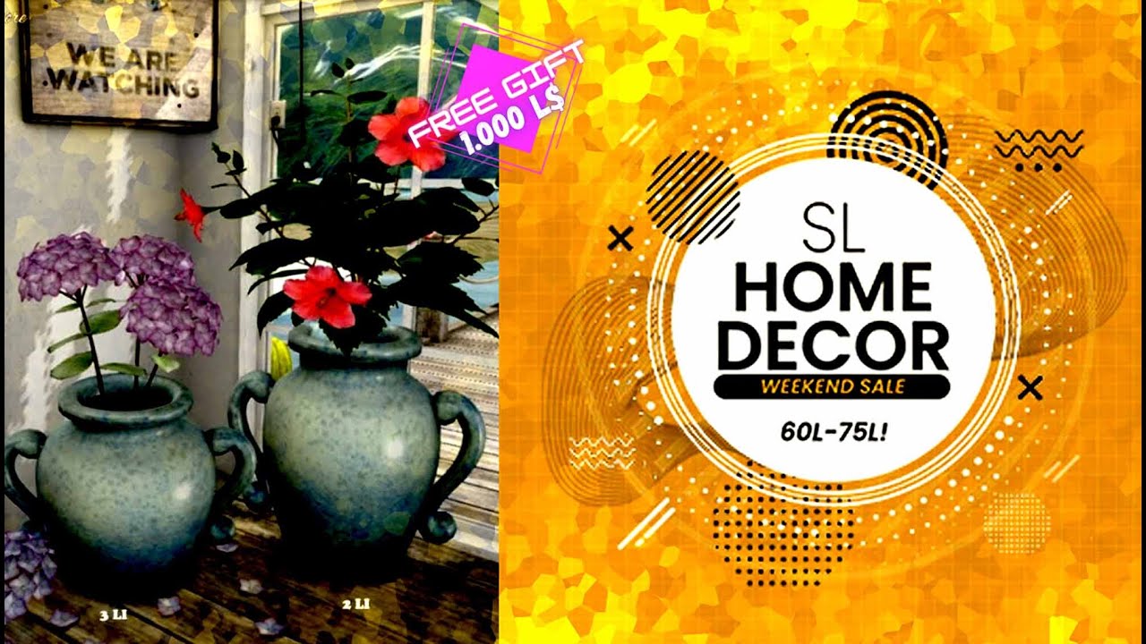 🟪 SL HOME DECOR WEEKEND SALE | Second life | Weekly Event | Free Gift 💝