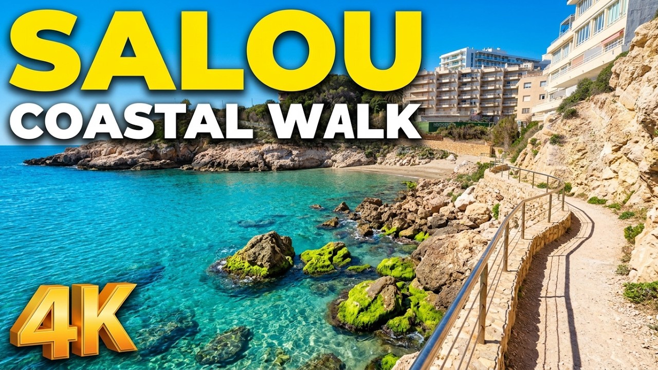 Salou costa dorada spain in 8K Walk Tour | Camino de Ronda Coastal Walking tour 🌊☀️🇪🇸
