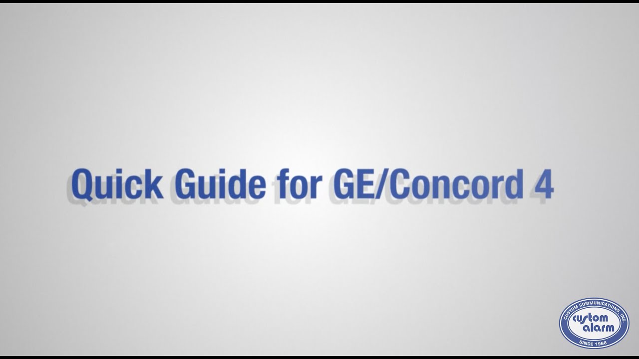 Concord 4 User Tutorial