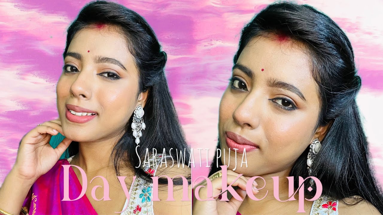 Saraswati puja look 2026😍 beginner friendly ✨