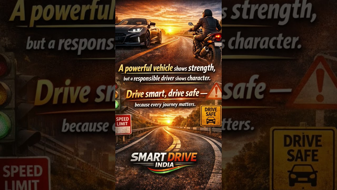 Driving is not a skill, it’s a responsibility.Smart Drive India — Drive Safe, Stay Responsible.