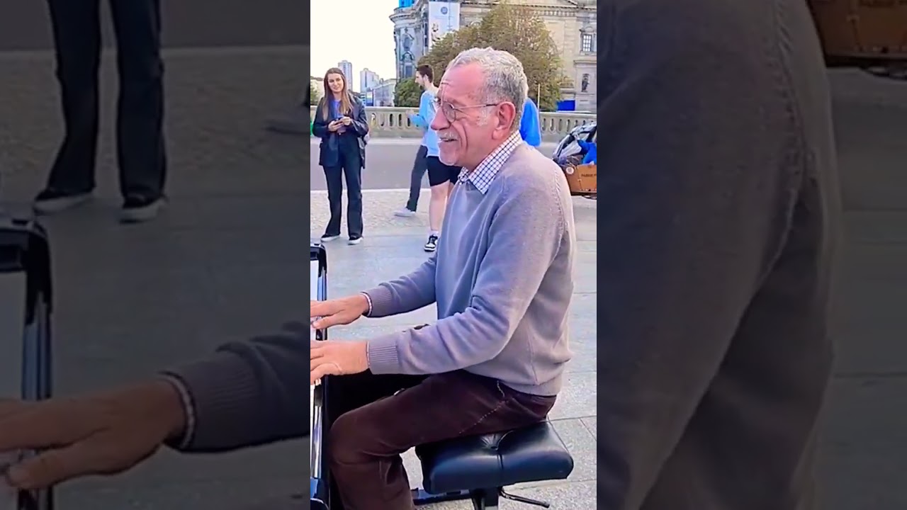 Grandpa plays at an Open Piano in Berlin!