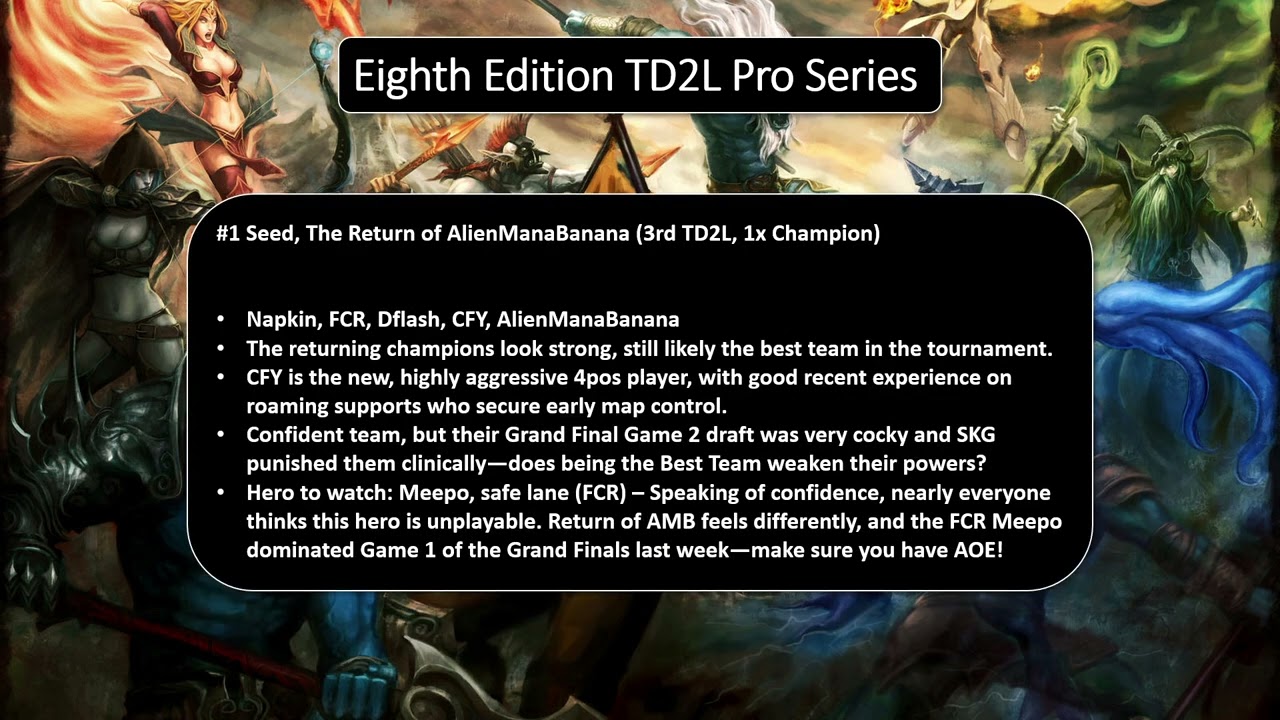 TD2L Pro Series Eighth Edition Pre-Show w/TheMantis