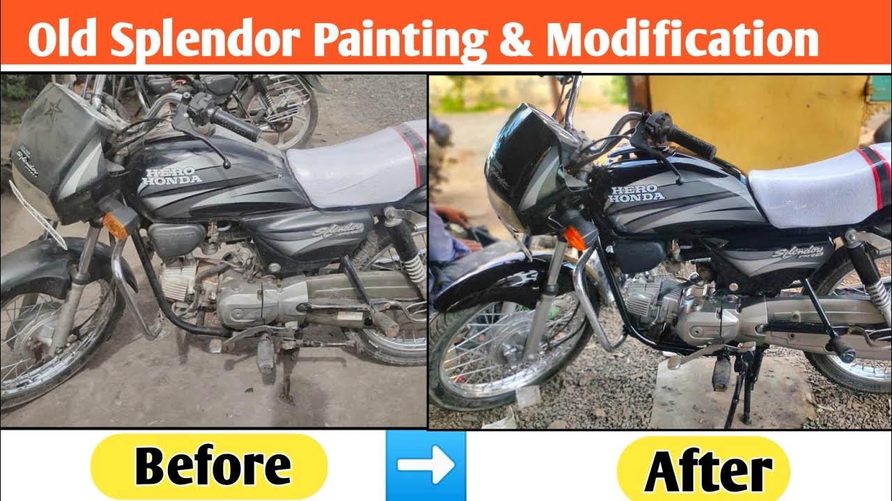 Splendor Bike Painting । Splendor Bike Restoration । Splendor Bike Modification । The Sam Pawar