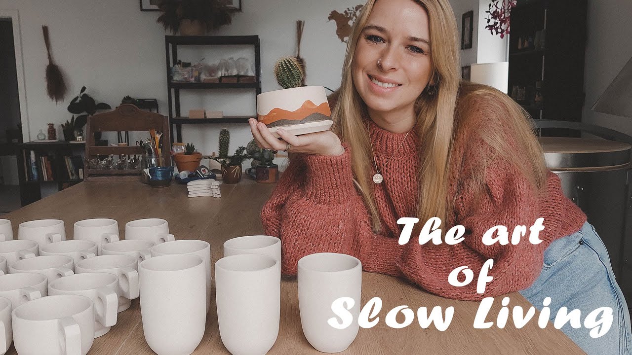 THE ART OF SLOW LIVING | kiln unloading, slowmade pottery planters and cozy days