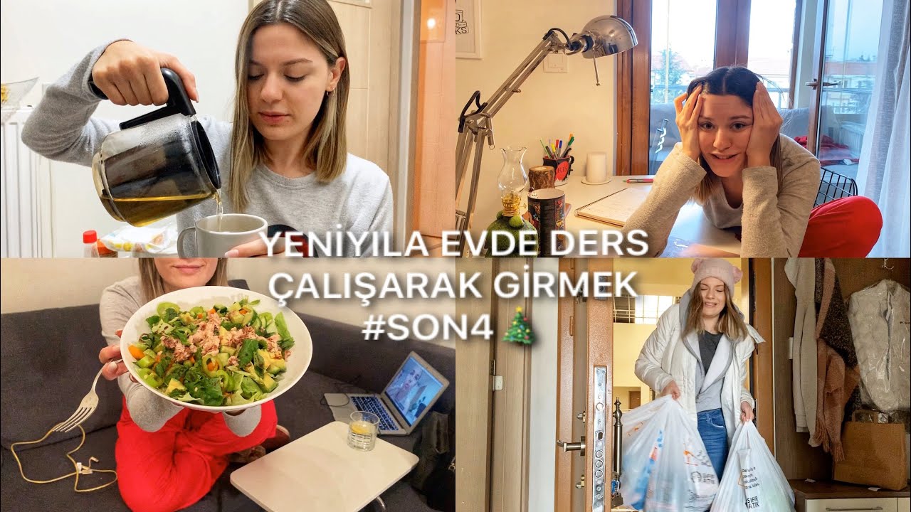 SANIRIM YENİYILA EVDE TEK BAŞIMA DERS ÇALIŞARAK GİRECEĞİM! #SON4🎄