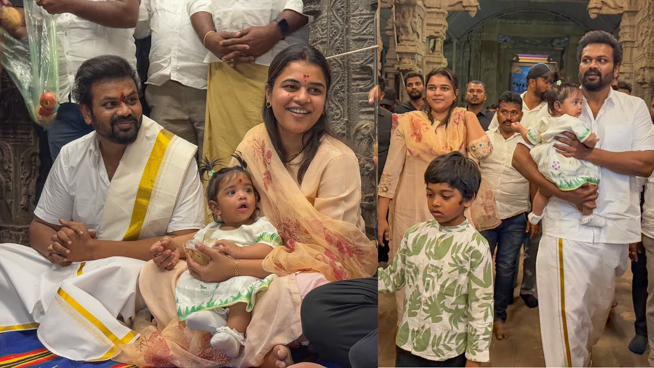 Manchu Manoj With Wife Manchu Bhuma Mounika Reddy at Ahobilam Temple | Manchu Manoj Daughter