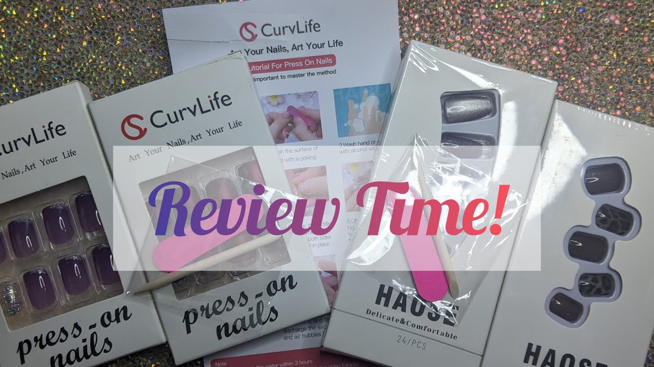 Обзор накладных ногтей Coffin Nails от Curvlife Press On Nail с использованием клейких вкладок