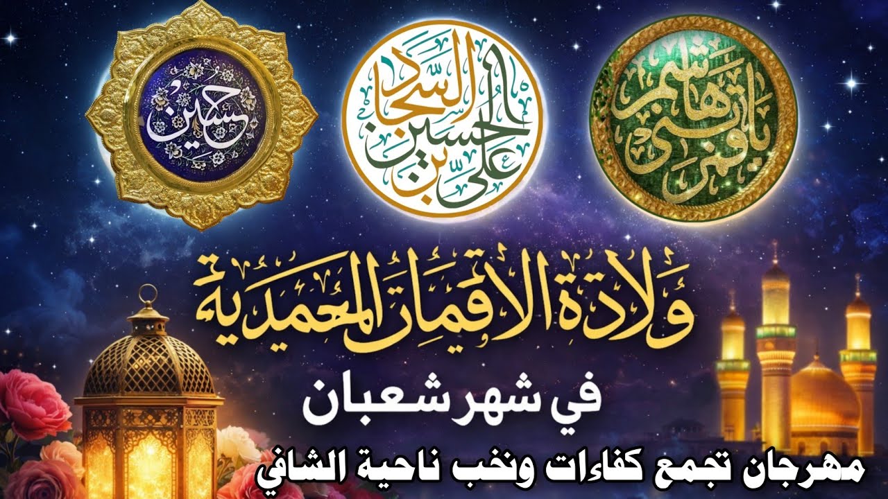 مهرجان ولادة الأقمار المحمدية الذي إقامة تجمع ونخب ناحية الشافي وبالتعاون مع إدارة مزار السيد صالح ع