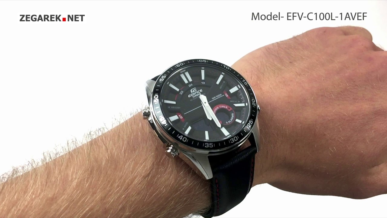 Casio EDIFICE Momentum EFV-C100L-1AVEF SPORTY LCD CHRONOGRAPH - Zegarek.net
