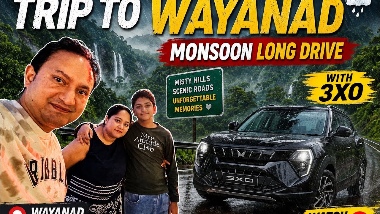  Episode 1 -Wayanad Monsoon Road Trip 🌧️ | Long Drive in Mahindra 3XO 🚙 | Kerala&rsquo;s Hidden Beauty!
