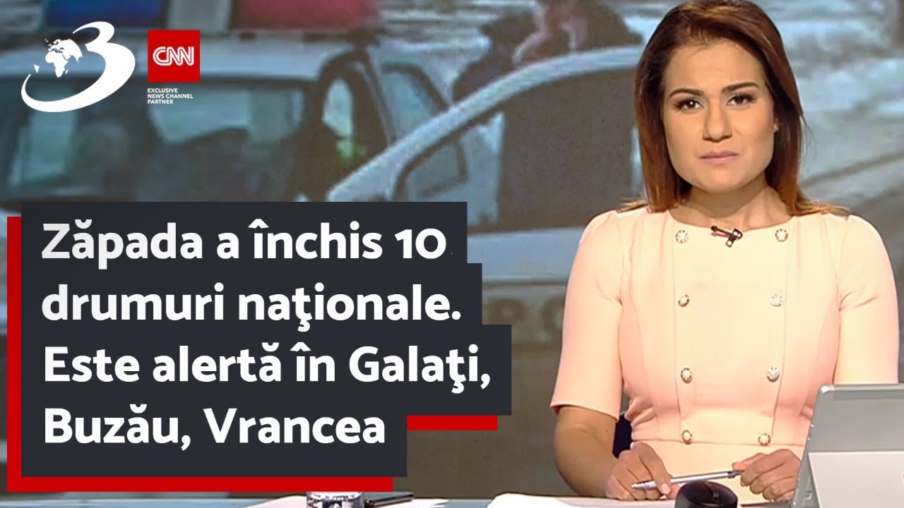 Zăpada a închis 10 drumuri naţionale. Este alertă în Galaţi, Buzău, Vrancea