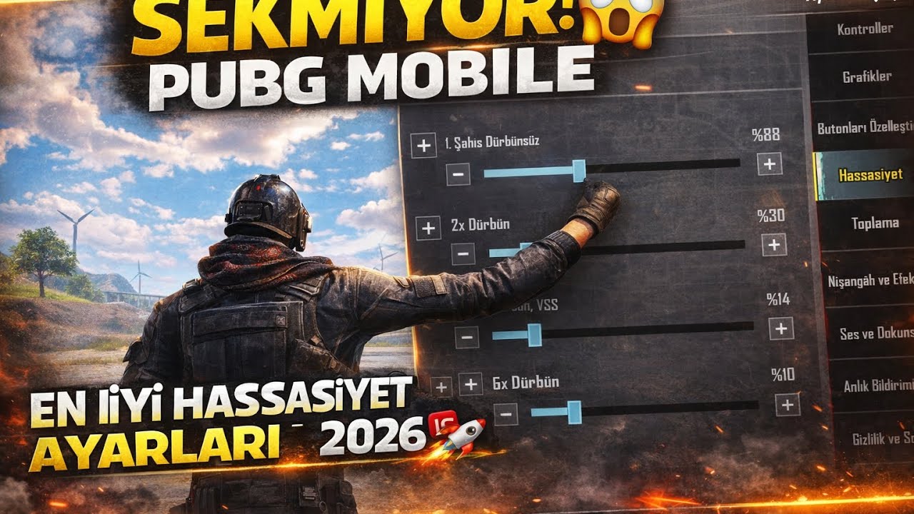 “SEKMİYOR! 😱 PUBG Mobile En İyi Hassasiyet Ayarları 2026”