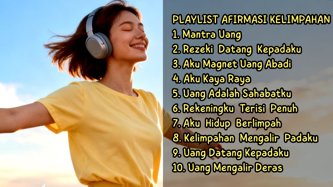Lagu Afirmasi Positif: Uang Mengalir Deras ke Hidupku, Lagu Afirmasi Positif Pagi Hari *1