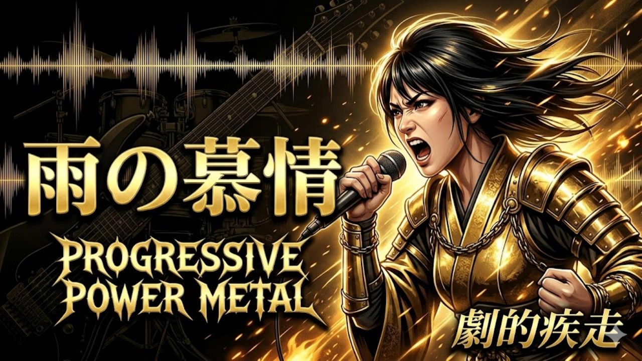 【プログレ】昭和歌謡【雨の慕情】(八代亜紀) (Prog Power Metal Cover) - AI singer beautyANDbeauty