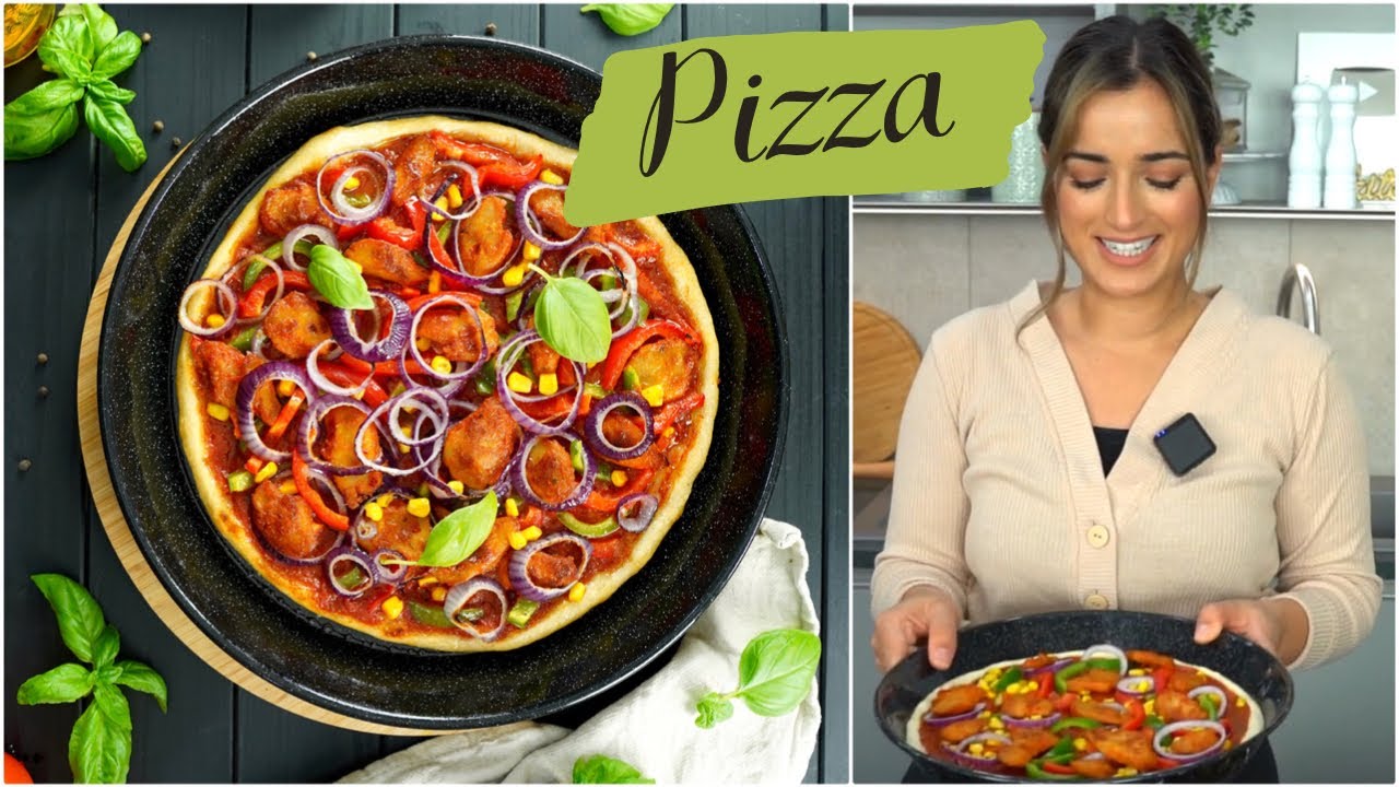 Pizza Rezept - leckere Gemüse-Pizza ganz einfach selber backen / World Vegan Day / Veganes Rezept