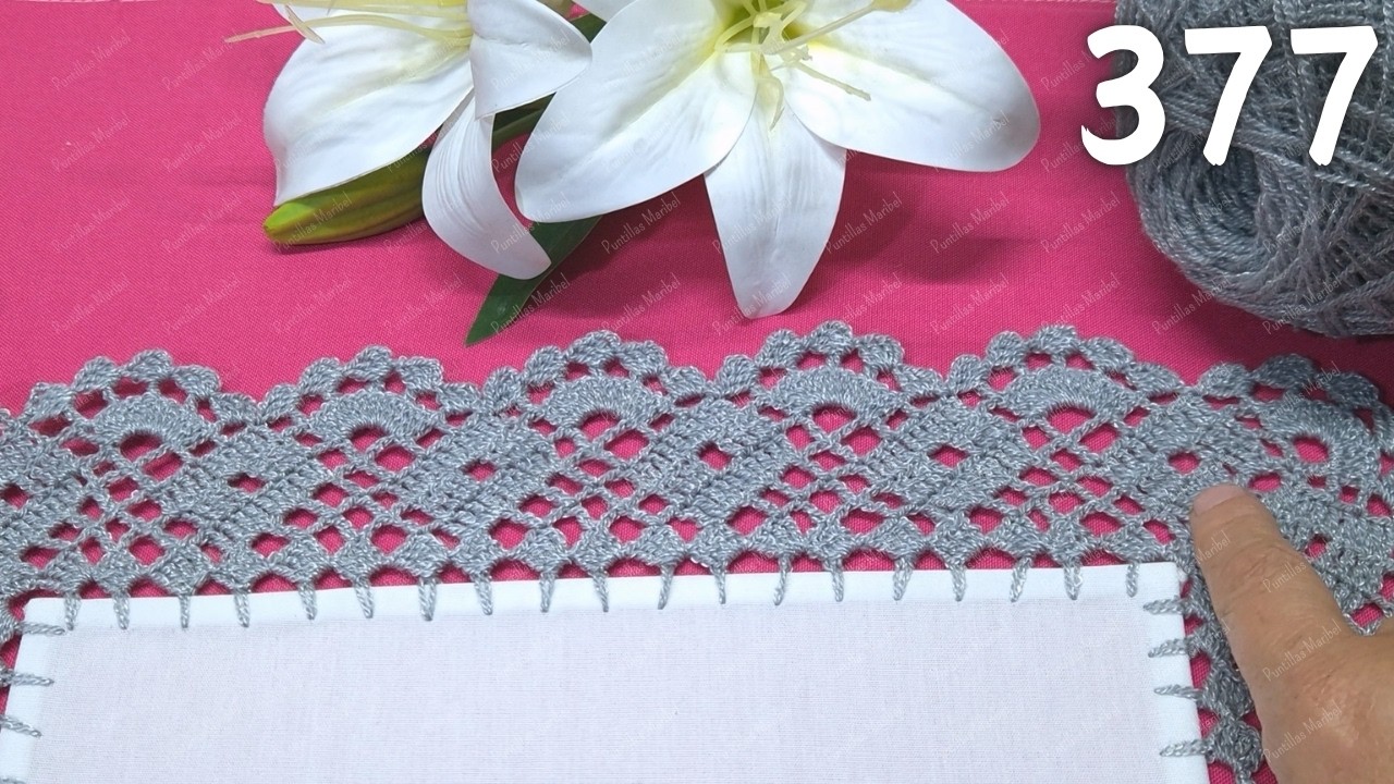 Maravillosa orilla a crochet tejida con una sola vuelta | 377