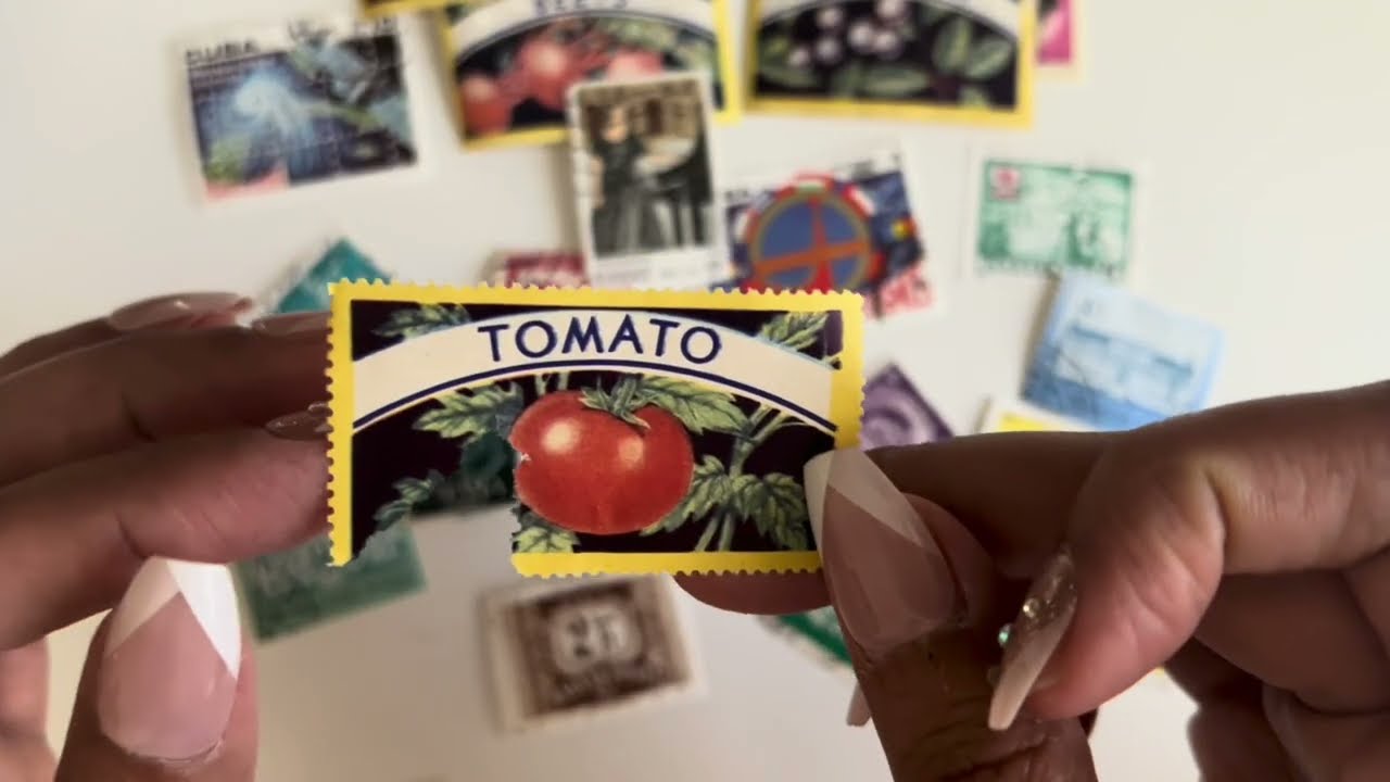 ✨ Thrift Store Find! ASMR Stamp Collecting & Gum Chewing Sounds 💌 