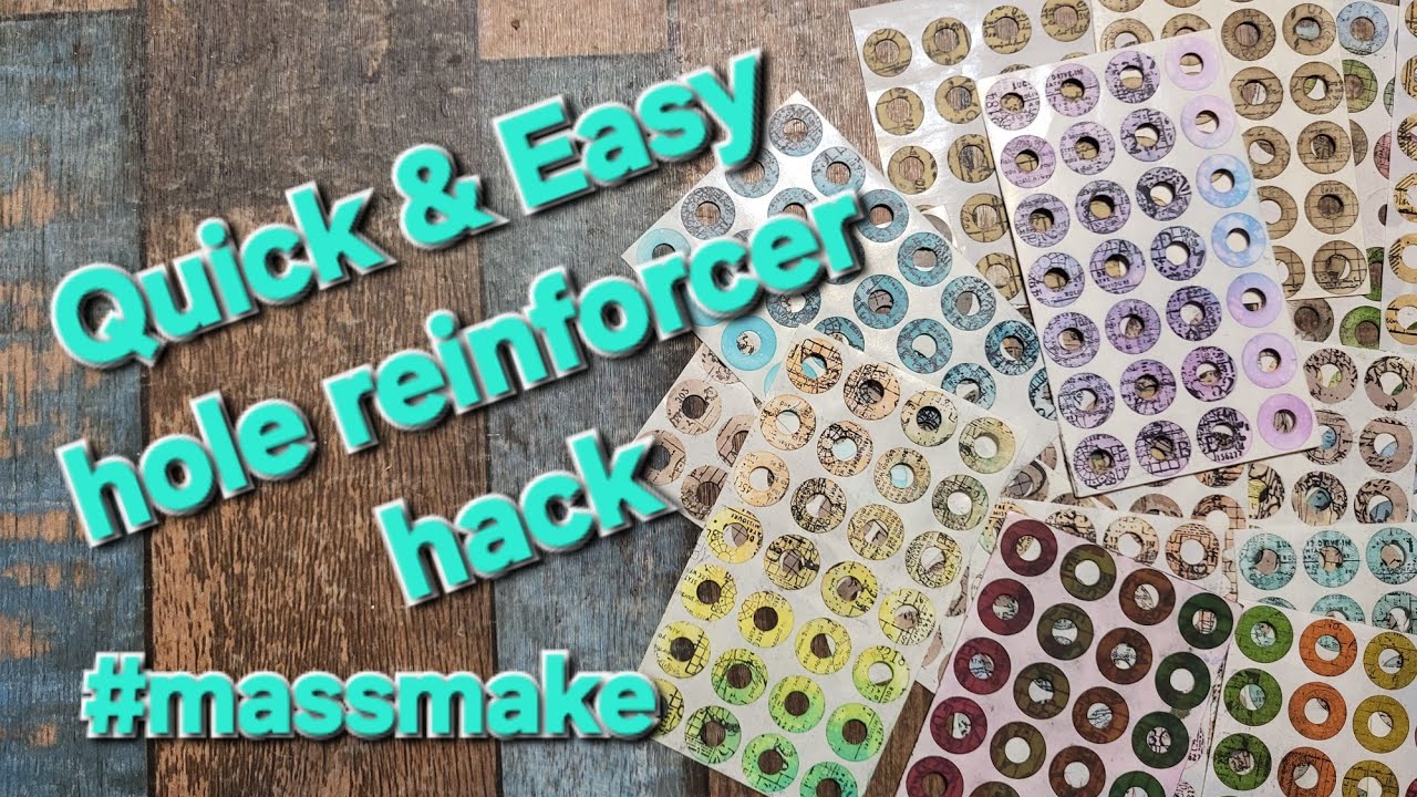 #massmake quick & easy hack  vintage~distressed~custom hole reinforcers for your junk journals 