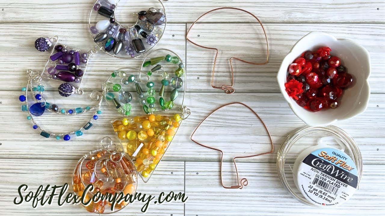 DIY Rainbow Beaded Sun Catcher with Soft Flex Craft Wire - Red: Free Spirit Beading w/ Kristen