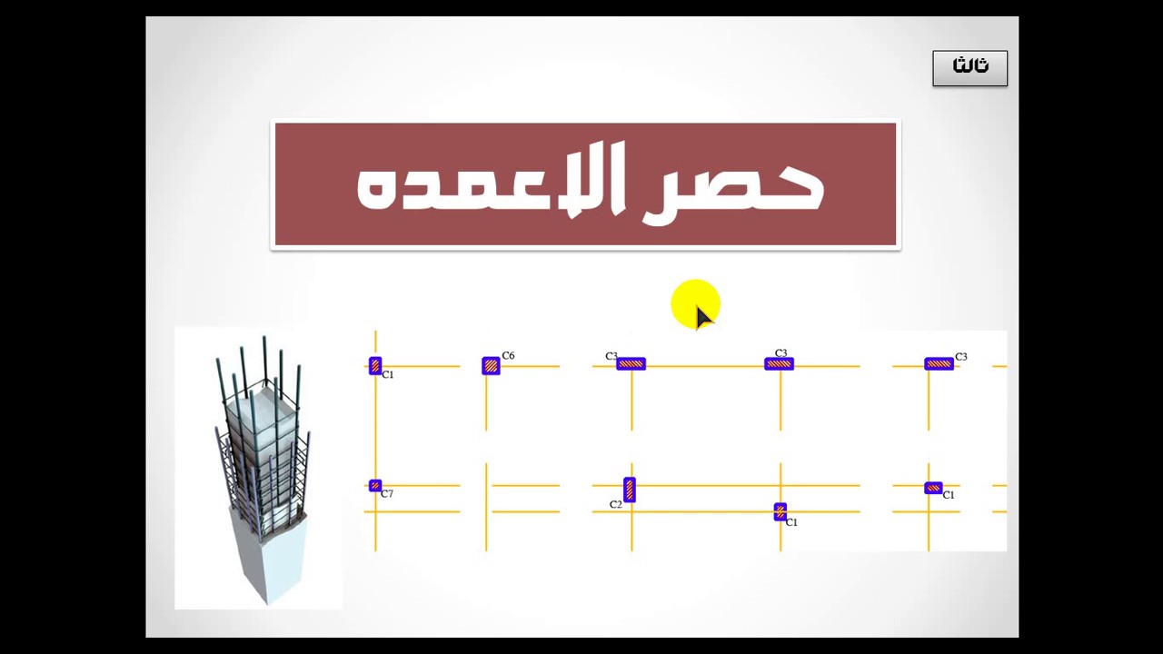 حصر الآعمده