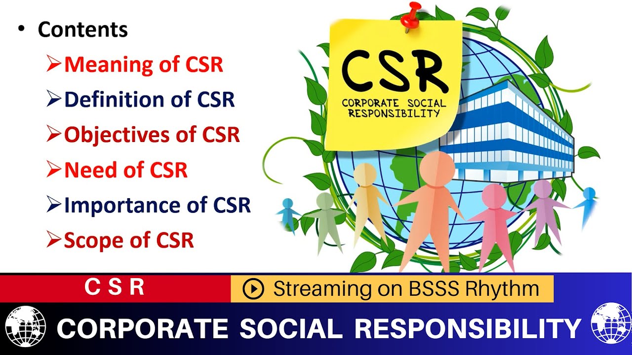 CSR (Corporate social Responsibility), Meaning, Definition, Objectives, Need, Importance of CSR