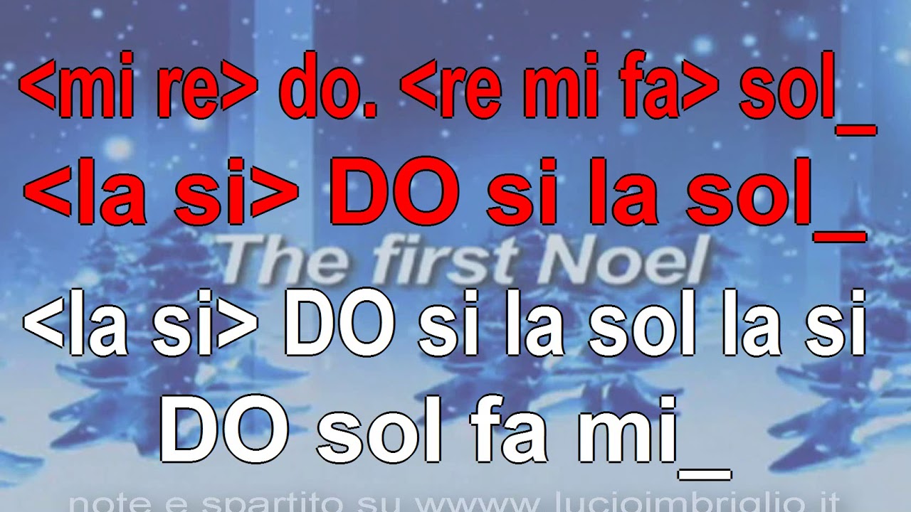 The first Noel - karaoke notazionale
