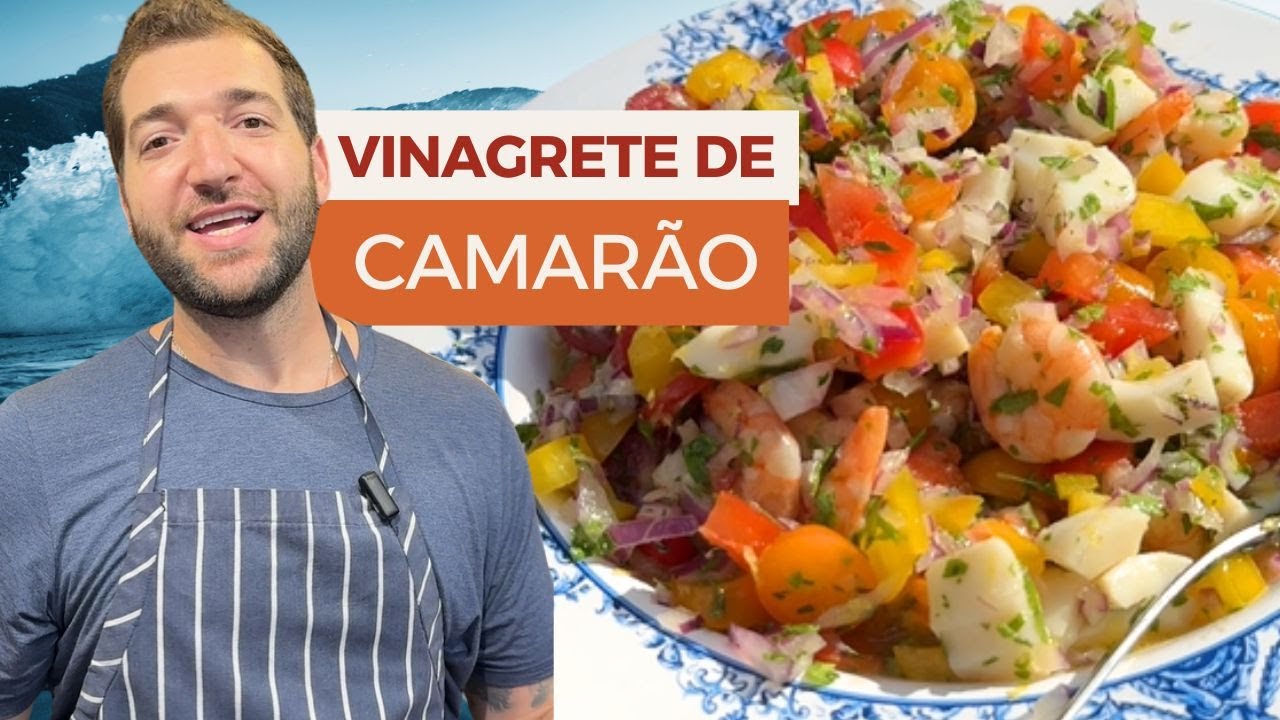 🦐 VINAGRETE GOURMET - Receita perfeita para o verão com lula e camarão