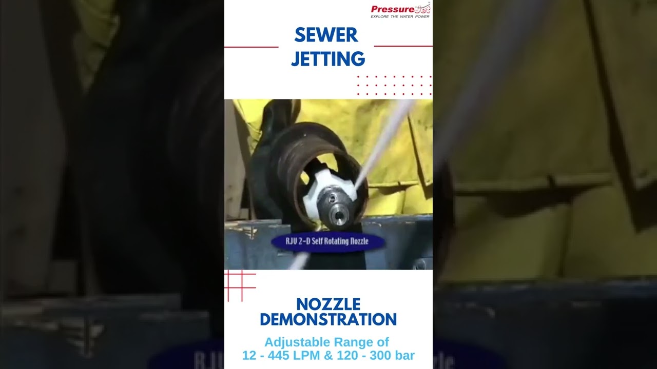 Sewer Jetting Nozzle Demonstration | PressureJet