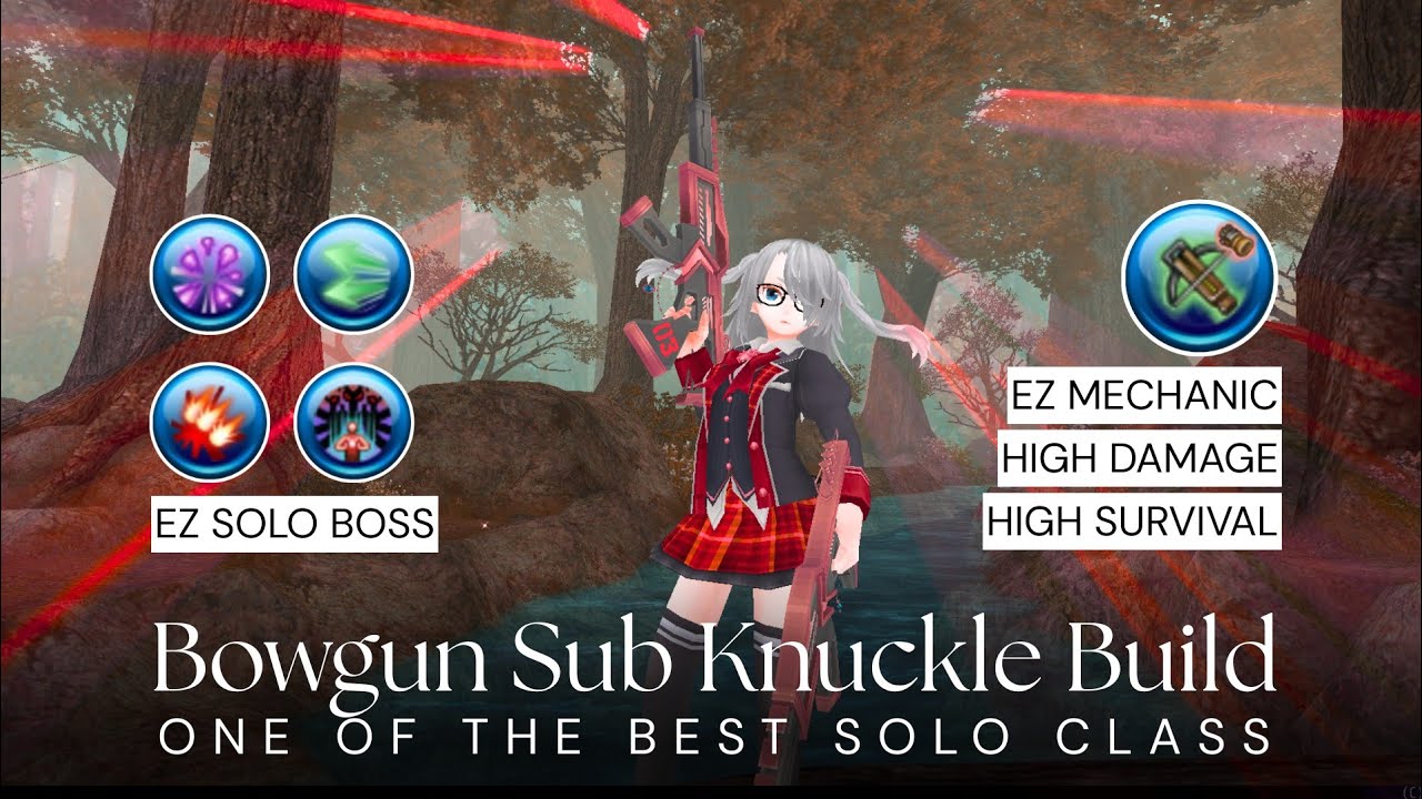 [GunFu] Bowgun Sub Knuckle Build Lv 305 Ez Class For Solo | Toram Online