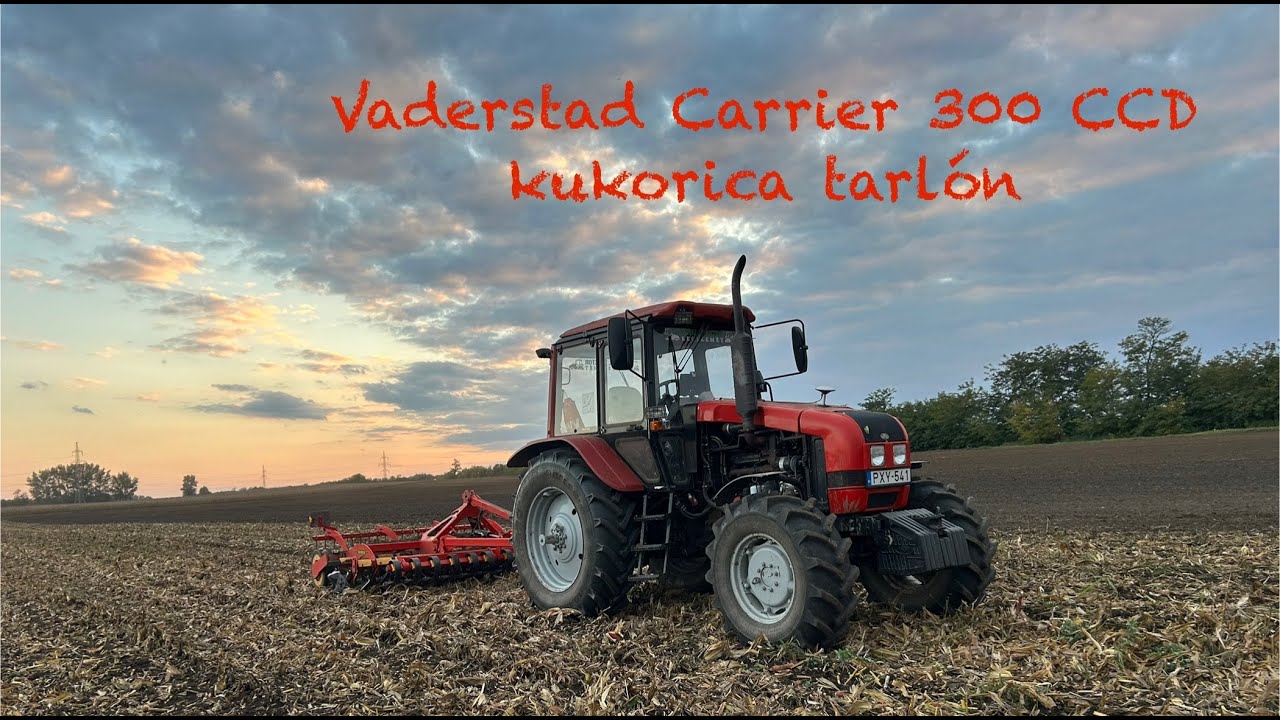 Vaderstad Carrier 300 kukorica tarlón Cross Cutter Disc lappal