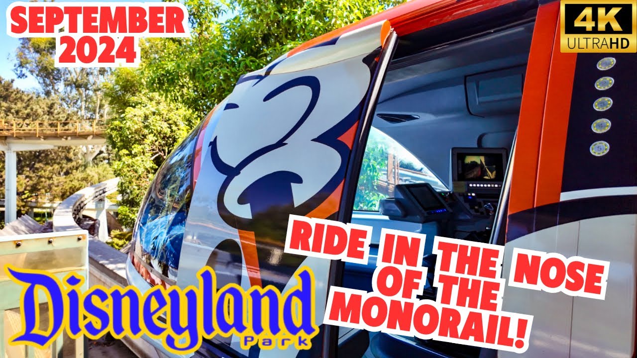 Disneyland Monorail-Grand Re-Opening Ride in the Nose of the Disneyland Monorail September 2024