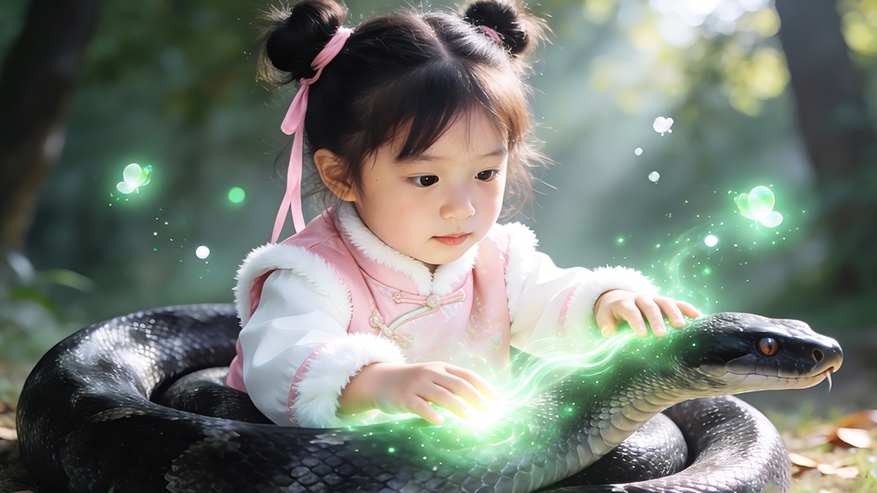 💞5歲萌娃一伸手，千年大蛇的身體竟然恢復健康！誰知他的實際身分是傳說中的神君！十五年後她應徵總裁助理再度來到他身邊，被偽裝人類總裁的神君捧在手心寵！#熱播短劇 #最火短剧