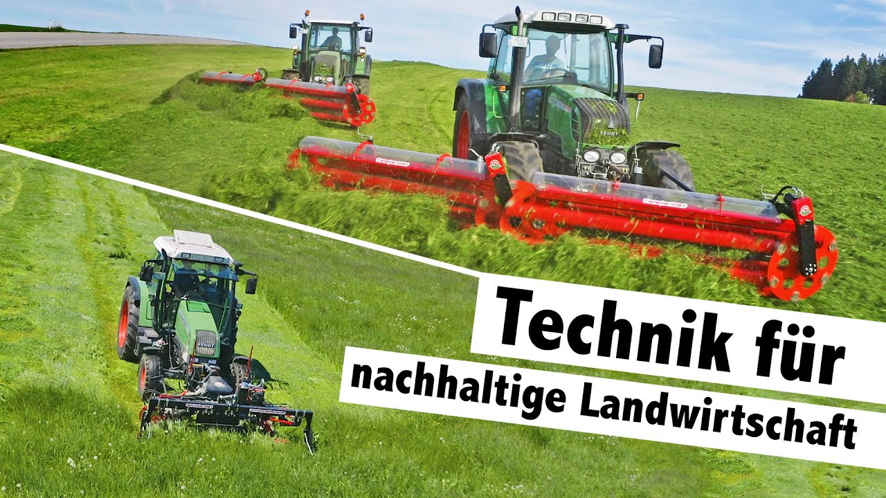 Technik für nachhaltige Landwirtschaft | BB Umwelttechnik Kammschwader und Doppelmessermähwerk